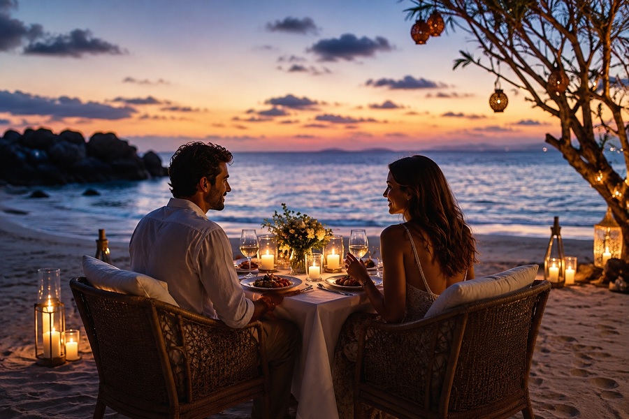 Beachfront Candlelight Dinner Tours for Couple